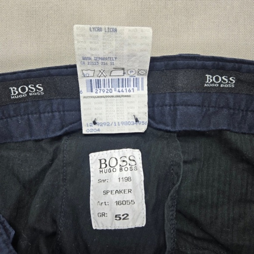 Hugo Boss Pants Speaker Dress Chinos Stretch Cotton Blue Mens Size 52 Big & Tall - Picture 6 of 9